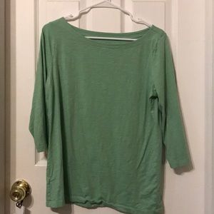LOFT Green 3/4 Sleeve Top